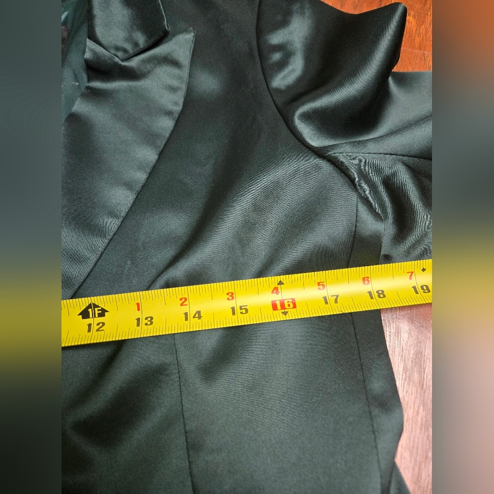 House Of Harlow 1960 Small Dark Green Satin Blazer Jacket - Picture 10 of 10